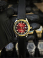Rolex – Date Just – Black Strap - Red/Golden Dial