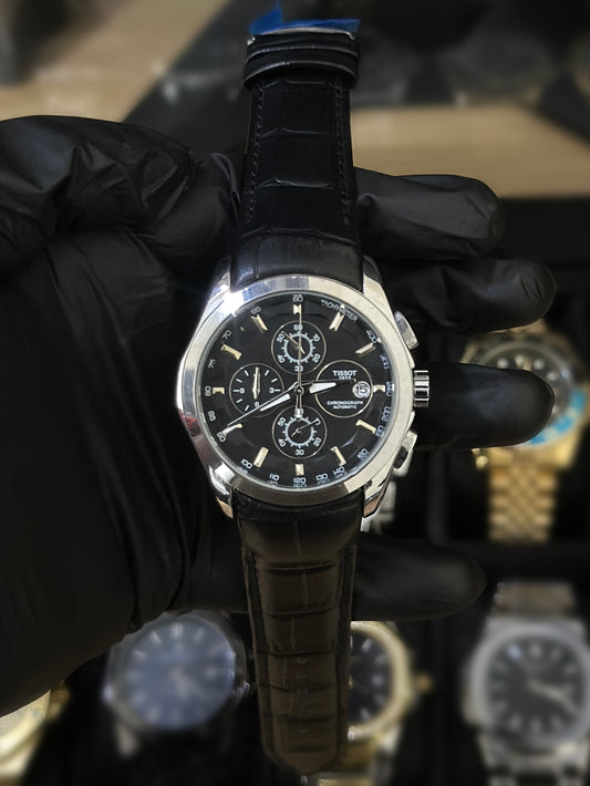 Tissot– Chronograph automatic – Black Strap - Silver/Black Dial